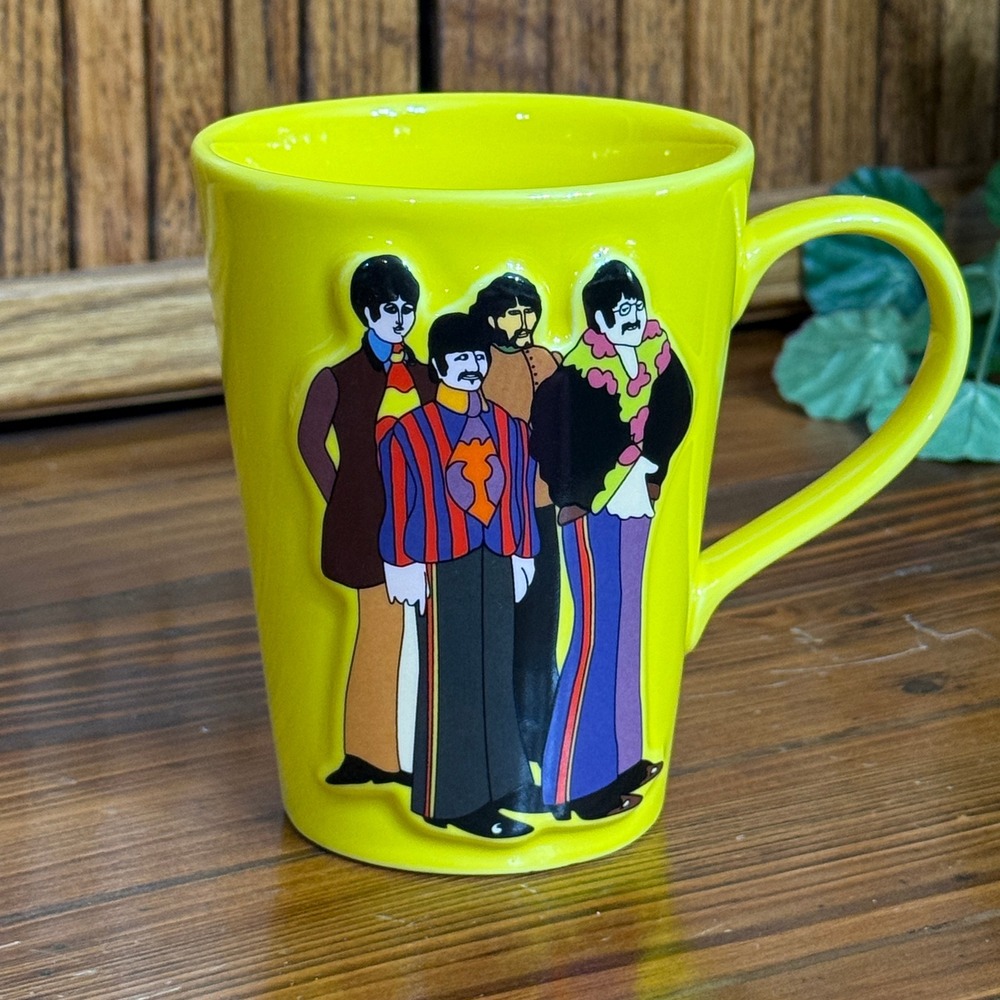 The Beatles All You Need Is Love Mug Yellow Excellent 3D Pop Art Cup